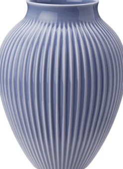 Vaser & Urtepotteskjulere<Knabstrup Keramik Knabstrup, vase, riller lavendelblå, 20 cm