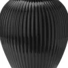 Vaser & Urtepotteskjulere<Knabstrup Keramik Knabstrup, vase, riller sort, 27 cm
