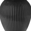 Vaser & Urtepotteskjulere<Knabstrup Keramik Knabstrup, vase, riller sort, 12,5 cm