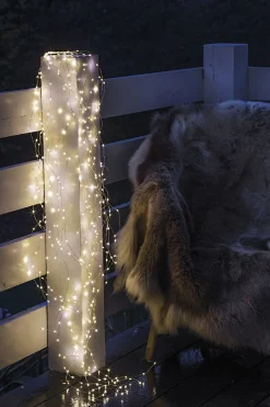 Lyskæder<Sirius Knirke , Clear/Silver , 7,9m+3m