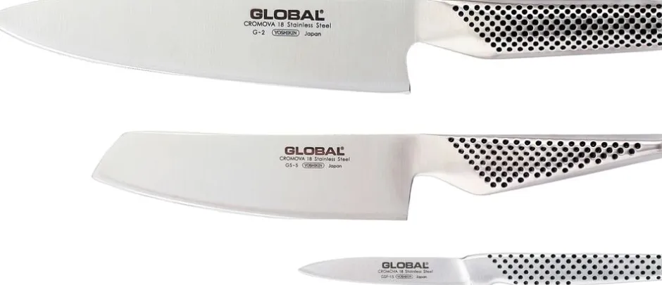 Køkkenknive & Sakse<Global Knivsæt 3-dele G-2, GS-5 , GSF-15