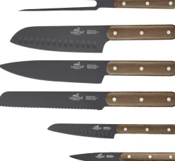 Køkkenknive & Sakse<Lion Sabatier Knivsæt Phenix Walnut 6 dele Sort/valnøddetræ