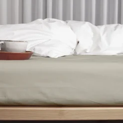 Sengetøj & Lagner<Night & Day Økologisk boxlagen, percale - GOTS, Sand
