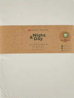 Sengetøj & Lagner<Night & Day Økologisk kuvertlagen, percale - GOTS, Sand