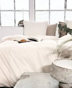 Sengetøj & Lagner<OMHU Økologisk sengesæt, Mini strib patchwork Sand