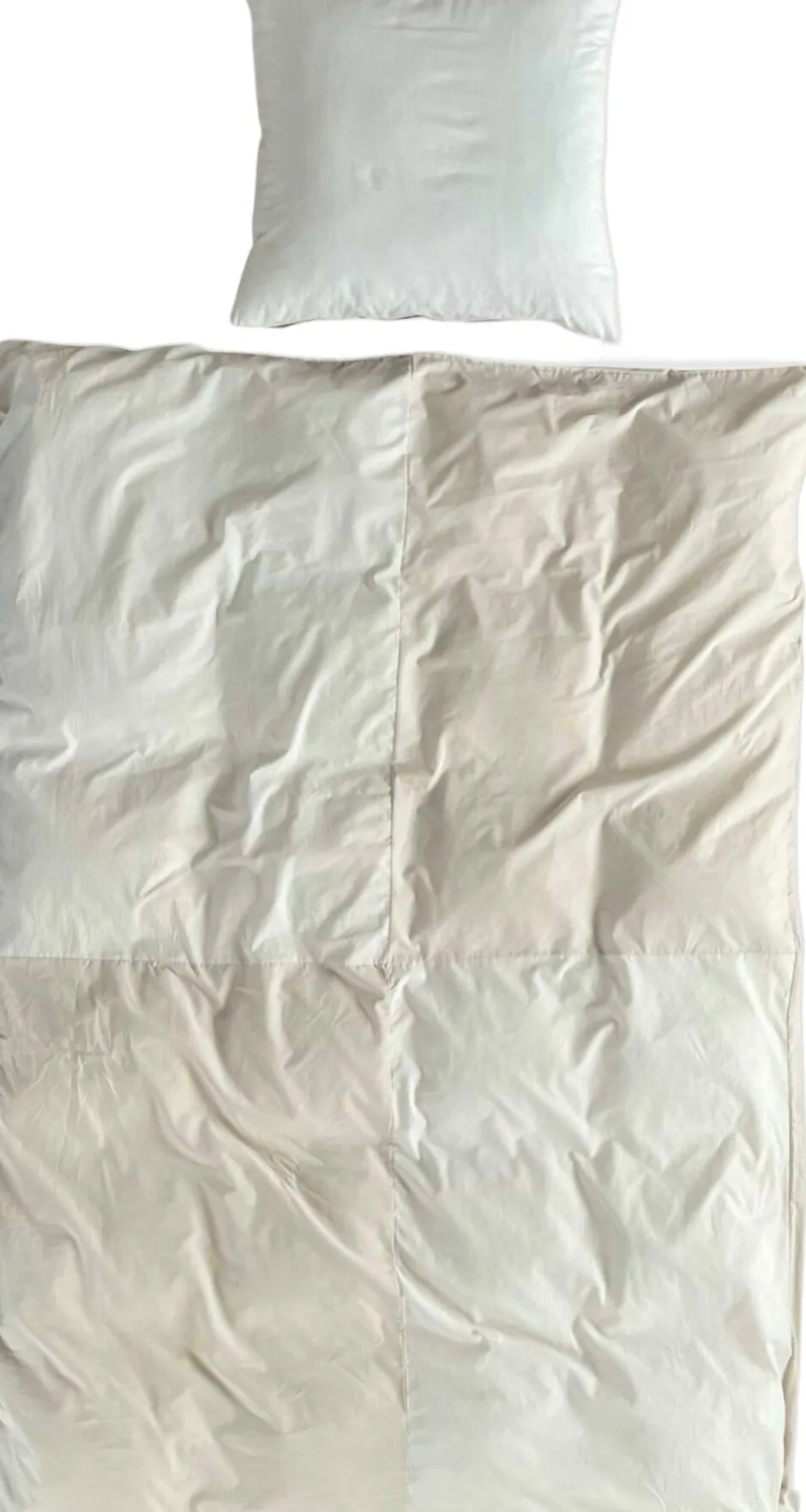 Sengetøj & Lagner<OMHU Økologisk sengesæt, Mini strib patchwork Sand