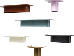 Møbler<Hay Korpus Shelf-Small 1 hook-Pink powd