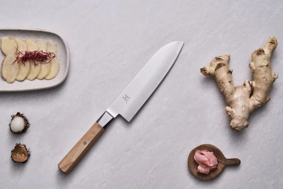 Køkkenknive & Sakse<MIYABI Koya Santokukniv 18 cm, Beige, Glatslebet