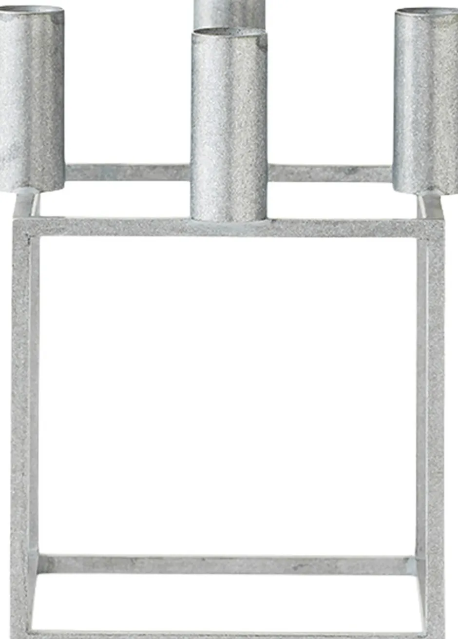 Lys & Lysestager|Adventsstager<Audo Copenhagen Kubus 4 - Zinc