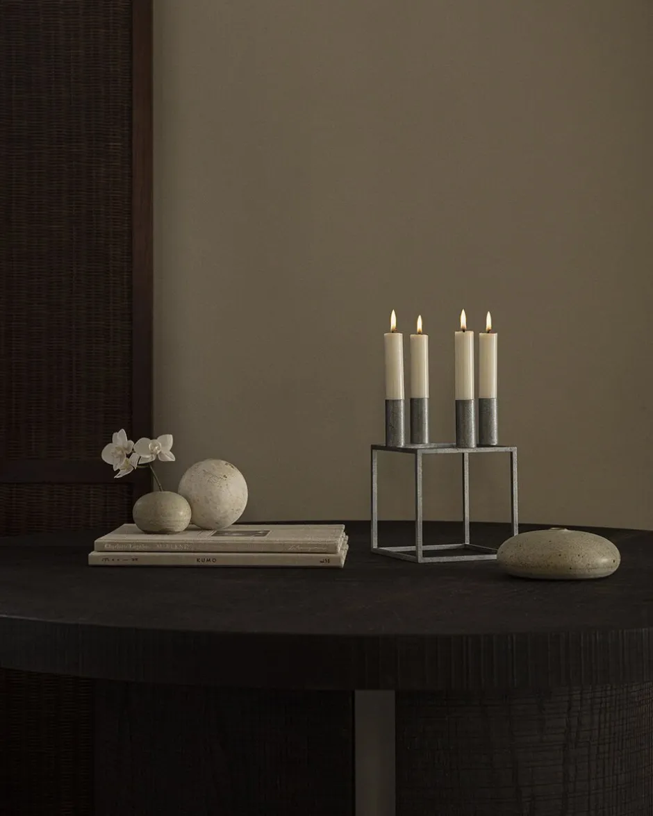 Lys & Lysestager|Adventsstager<Audo Copenhagen Kubus 4 - Zinc