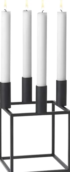 Adventsstager<Audo Copenhagen Kubus 4, Candle Holder, Black