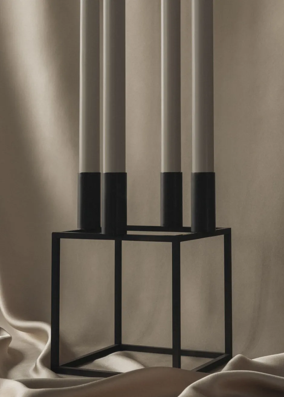Adventsstager<Audo Copenhagen Kubus 4, Candle Holder, Black