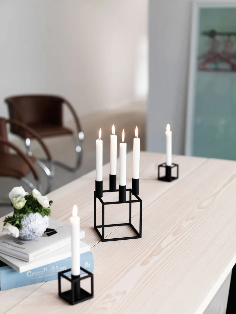 Adventsstager<Audo Copenhagen Kubus 4, Candle Holder, Black