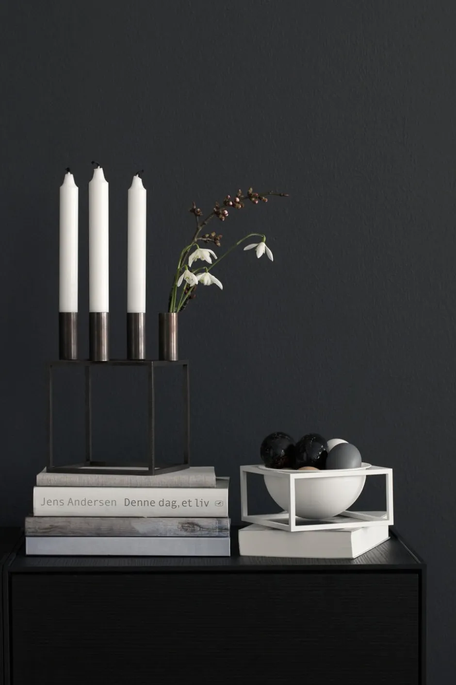Adventsstager<Audo Copenhagen Kubus 4, Candle Holder, Black