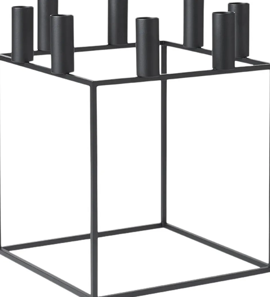 Lys & Lysestager<Audo Copenhagen Kubus 8, Candle Holder, Black