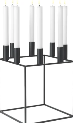 Lys & Lysestager<Audo Copenhagen Kubus 8, Candle Holder, Black