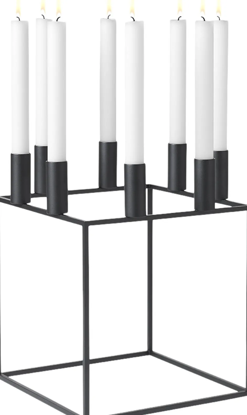 Lys & Lysestager<Audo Copenhagen Kubus 8, Candle Holder, Black