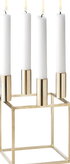 Adventsstager<Audo Copenhagen Kubus 4, Candle Holder, Gold-plated