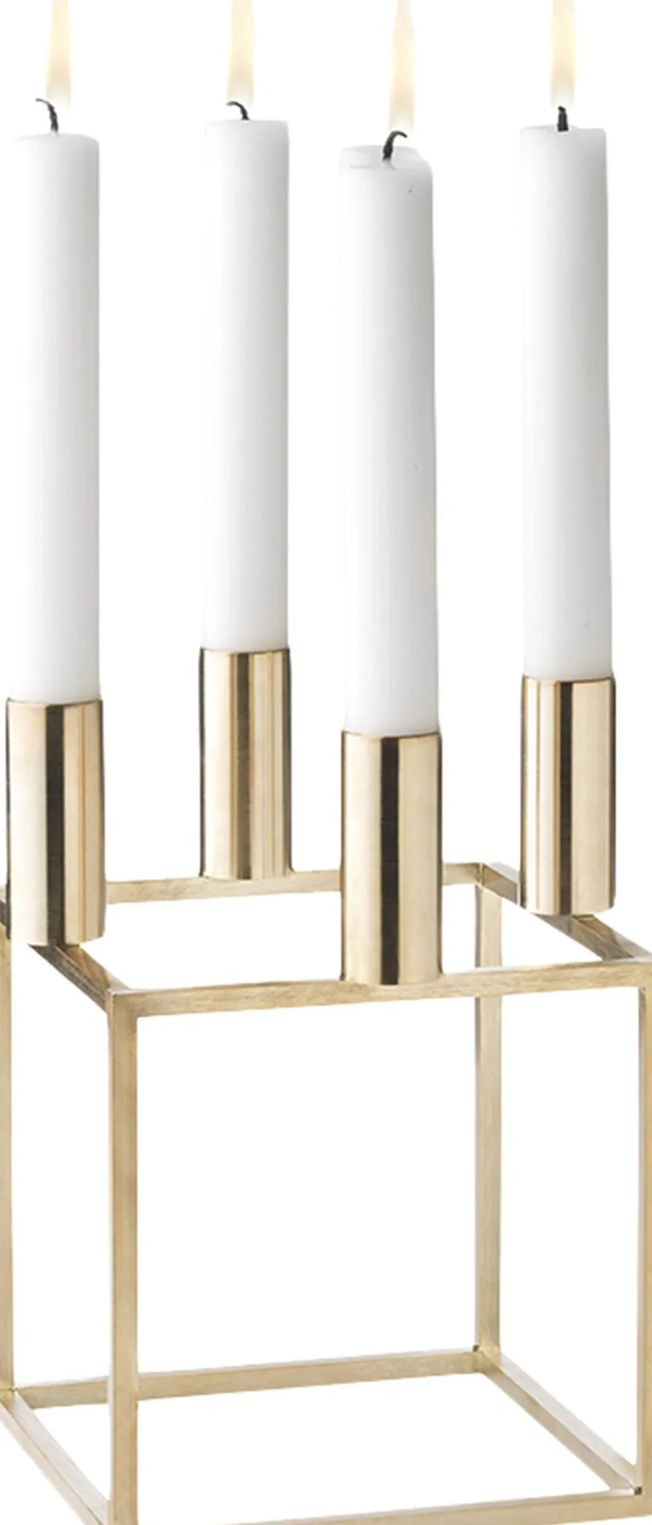 Adventsstager<Audo Copenhagen Kubus 4, Candle Holder, Gold-plated