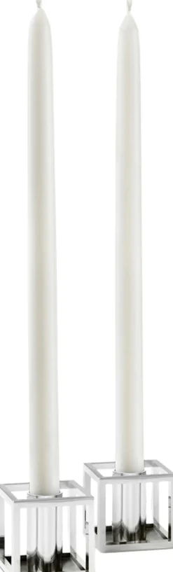 Lys & Lysestager<Audo Copenhagen Kubus Candle Holder, Micro Nickel-P