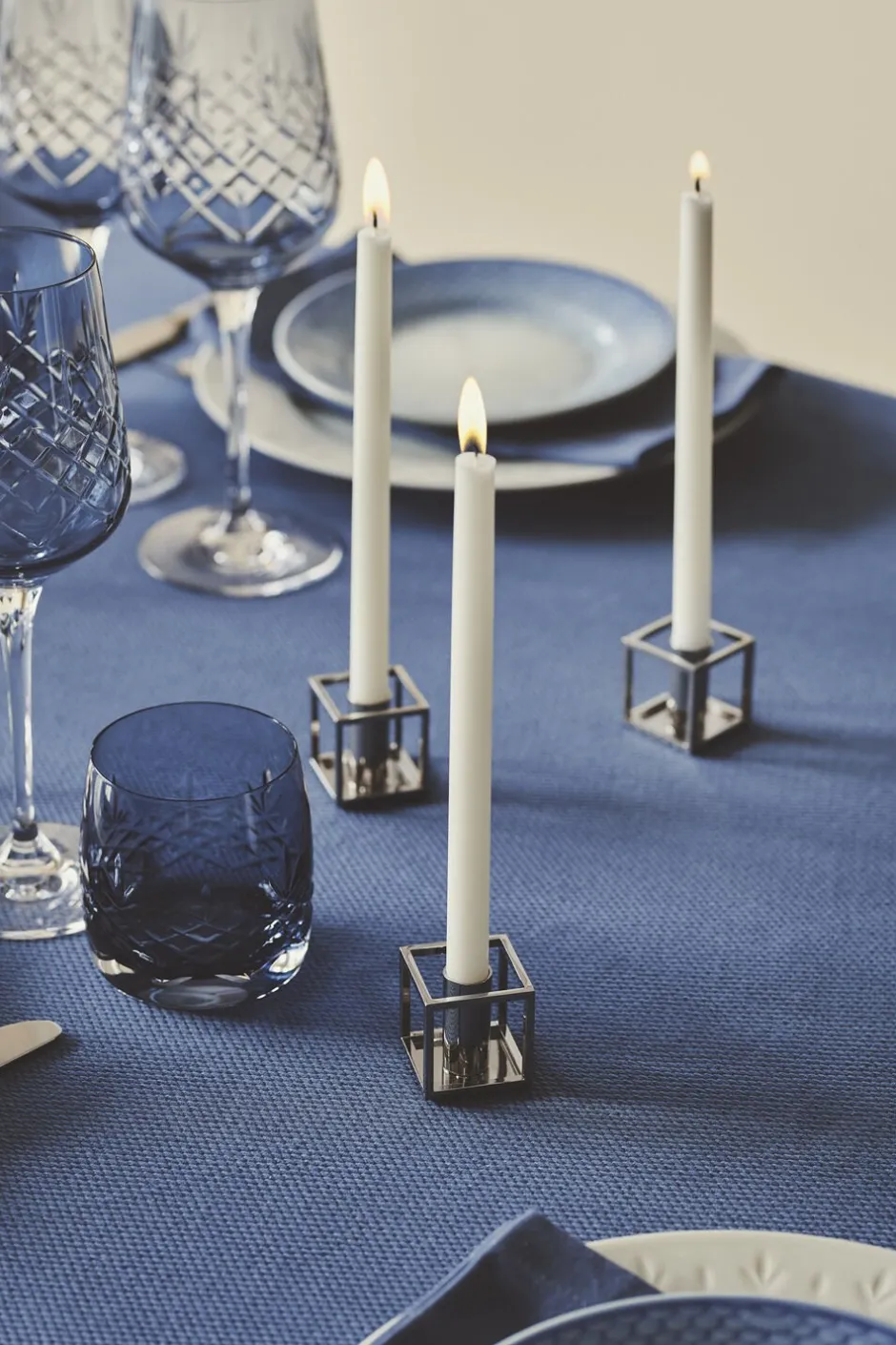 Lys & Lysestager<Audo Copenhagen Kubus Candle Holder, Micro Nickel-P