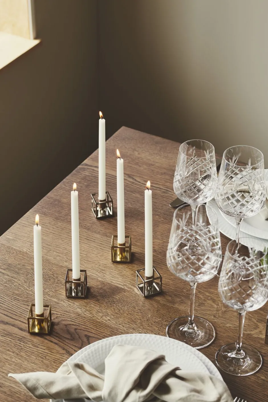 Lys & Lysestager<Audo Copenhagen Kubus Candle Holder, Micro Nickel-P