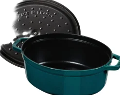 Gryder & Pander<Staub La Cocotte Cocotte 33 cm / 6,75 l, Oval, La-Mer-Turkis-Blågr