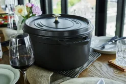 Gryder & Pander<Staub La Cocotte Cocotte 41 cm / 12 l, Oval, Sort, Støbejern