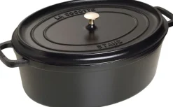 Gryder & Pander<Staub La Cocotte Cocotte 41 cm / 12 l, Oval, Sort, Støbejern