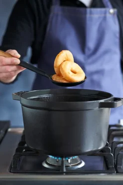 Gryder & Pander<Staub La Cocotte Cocotte Dyb 24 cm / 4,75 l, Rund, Sort, Støbejern