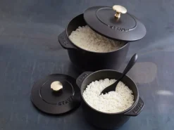 Gryder & Pander<Staub La Cocotte Ris Cocotte 16 cm / 1,75 l, Rund, Sort, Støbejern