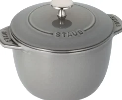 Gryder & Pander<Staub La Cocotte Ris Cocotte 16 cm / 1,75 l, Rund, Grafitgrå, Støb