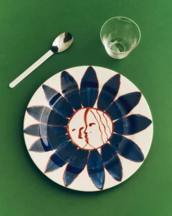Tallerkener<Hay La Pittura Plate - Ø28,5 - Deep blue flower