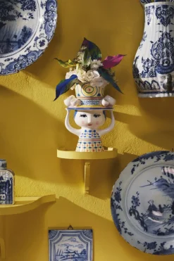 Vaser & Urtepotteskjulere<Bjørn Wiinblad Lady with hat Vase H20. 5 cm blå