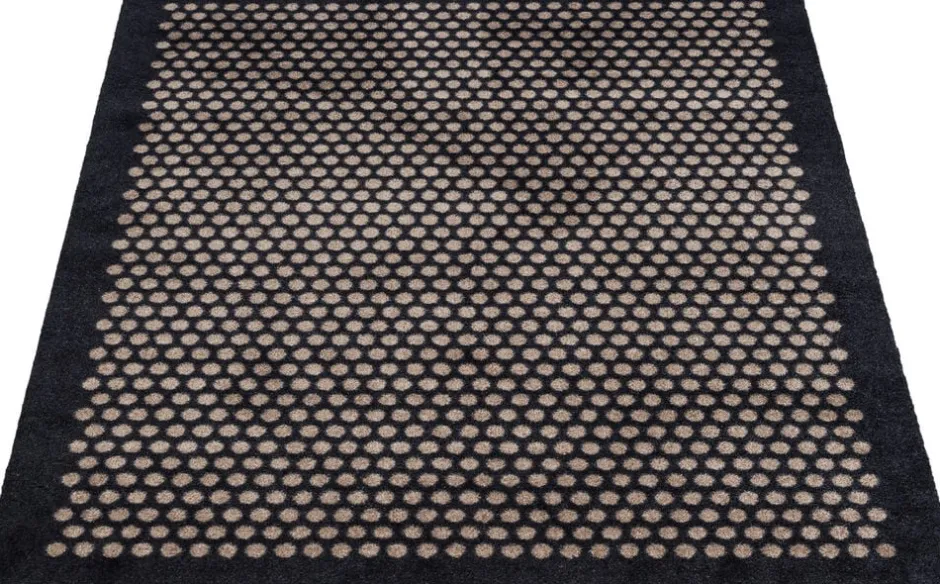 Gulvtæpper<Tica Copenhagen Løber 130x90 cm, dot sort/sand