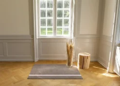 Gulvtæpper<Tica Copenhagen Løber, 130x90 cm, stripe vertical sand/dusty rosa