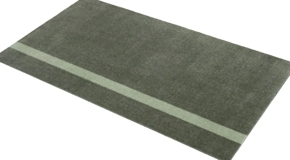 Gulvtæpper<Tica Copenhagen Løber, 67x120 cm, stripe vertical lysgrøn/støvet grøn