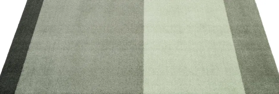 Gulvtæpper<Tica Copenhagen Løber, 67x120 cm, stripes-horizon lys/støvet og mørkegrøn