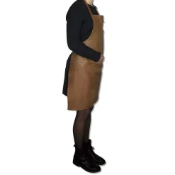 Tekstiler Til Køkkenet<DutchDeluxes Læderforklæde BBQ Style Apron Vintage Camel