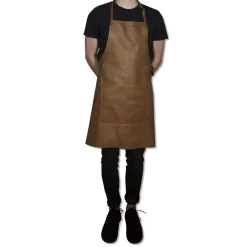 Tekstiler Til Køkkenet<DutchDeluxes Læderforklæde BBQ Style Apron Vintage Camel