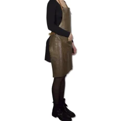 Tekstiler Til Køkkenet<DutchDeluxes Læderforklæde BBQ Style Apron Vintage Brown