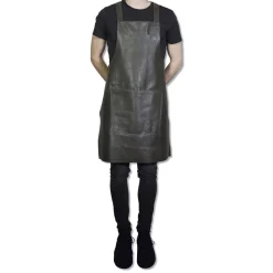Tekstiler Til Køkkenet<DutchDeluxes Læderforklæde Suspender Serie Apron Vintage Grey