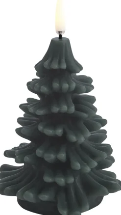 Elektriske Julelys<Uyuni LED candle christmas tree, Pine green, Smooth, 9x12 cm 2/12