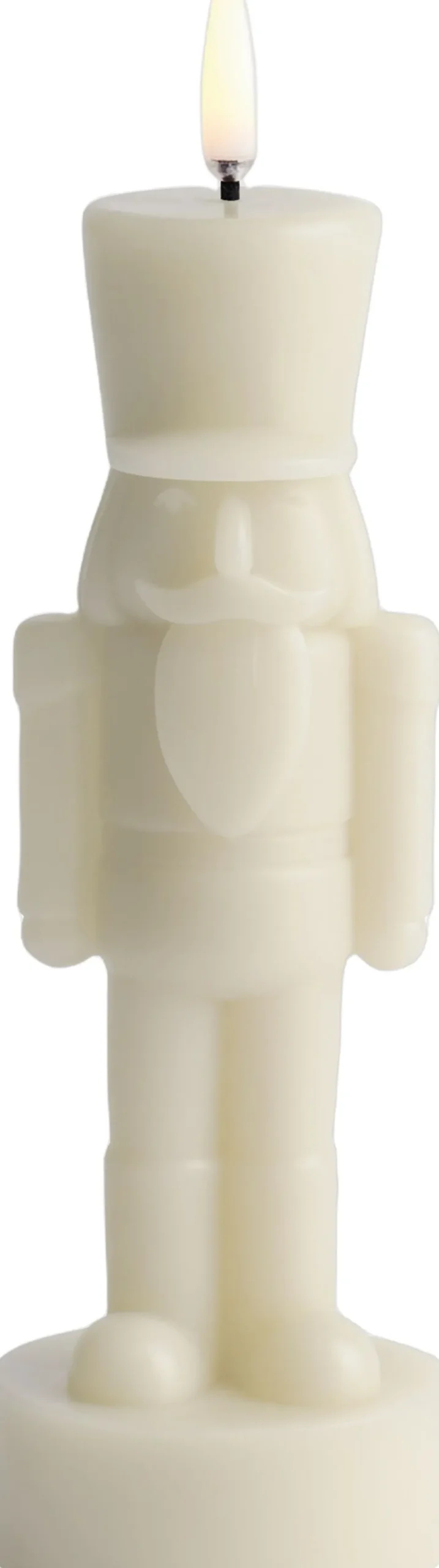 Elektriske Julelys<Uyuni LED candle, Nutcracker, Oyster grey, Smooth, 7x21 cm