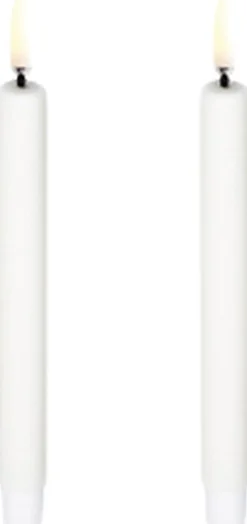 Elektriske Julelys<Uyuni LED mini taper candle, Nordic white, Smooth, 2-pack,