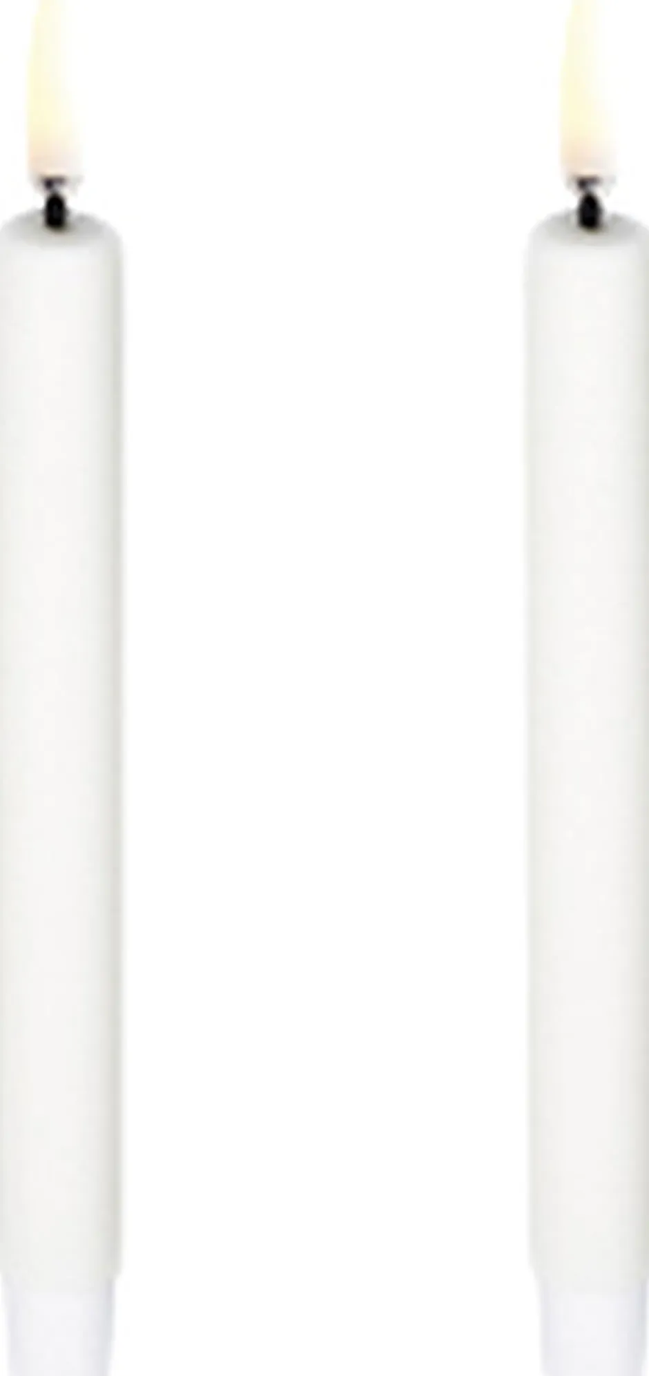 Elektriske Julelys<Uyuni LED mini taper candle, Nordic white, Smooth, 2-pack,