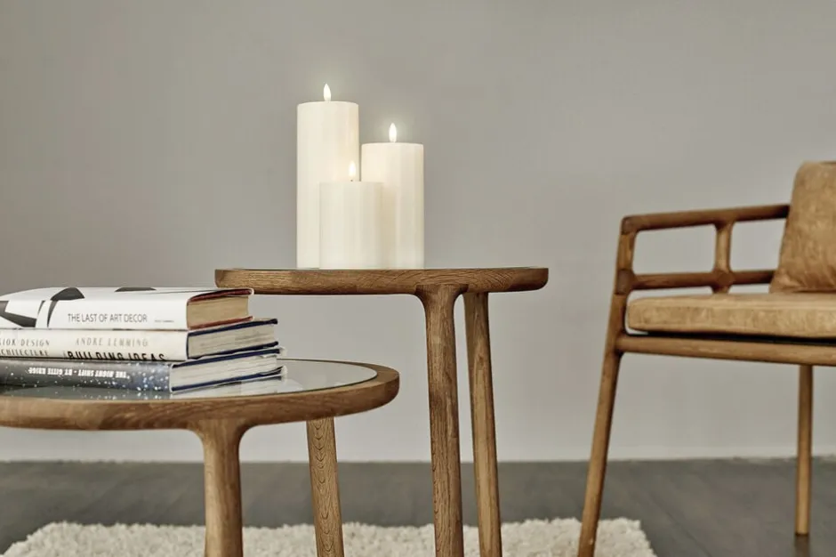 Lys & Lysestager|Elektriske Julelys<Uyuni LED Pillar Candle - Nordic White - 7,8 x 20 cm