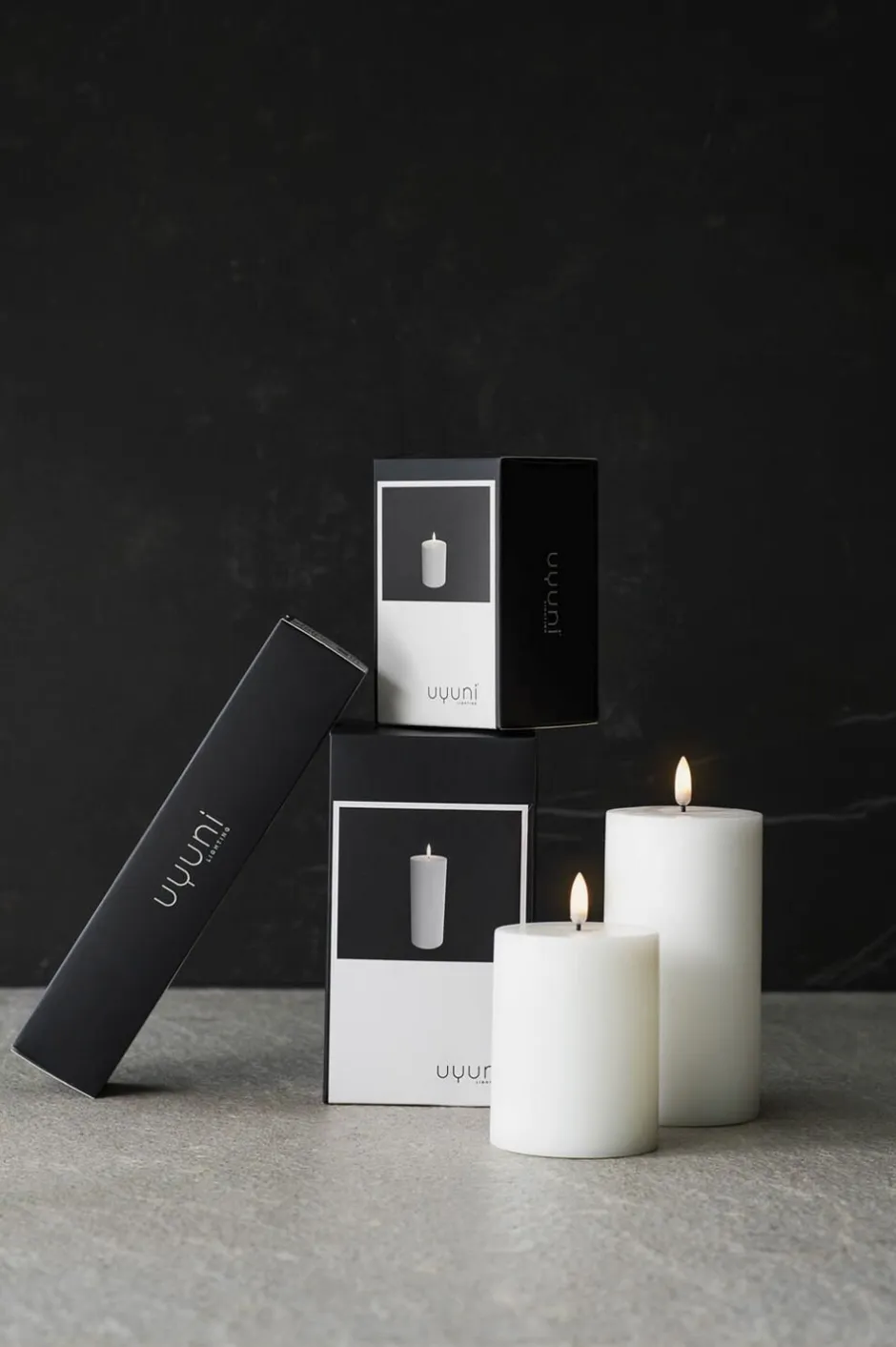 Elektriske Julelys|Lys & Lysestager<Uyuni LED Pillar Candle - Nordic White - 7,8 x 15 cm
