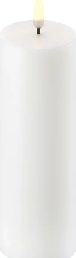 Lys & Lysestager|Elektriske Julelys<Uyuni LED Pillar Candle - Nordic White - 5,8 x 15 cm