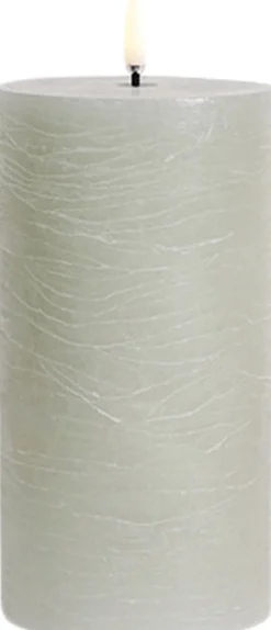 Elektriske Julelys<Uyuni LED pillar candle, Dusty green